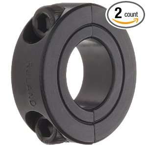 Ruland SP 17 F Two Piece Clamping Shaft Collar, Black Oxide Steel, 1 