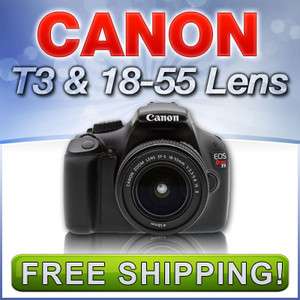 NEW Canon EOS Rebel T3 DSLR with 18 55mm IS Lens Kit 610563301157 