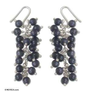  Obsidian earrings, Starry Sky 0.5 W 1.8 L Jewelry