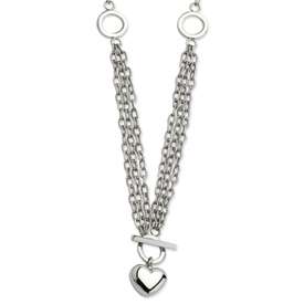 New Chisel® Stainless Steel Heart 20 Woman Necklace  