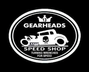 GearHead Speed Shop logo on front car T shirt  