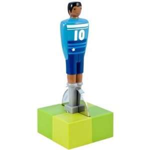   Knife & Holder, Sports Football Player, Blue, Stainless Steel Kitchen