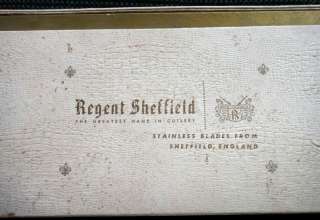 vintage REGENT SHEFFIELD CUTLERY SET w/STEAK KNIVES  
