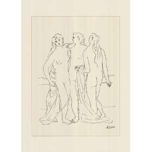  Trois nus (serigraph) by Pablo Picasso 19.75X27.50. Art 