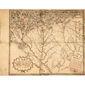  1777 Map the lands ceded by the Cherokee Indians to SC 