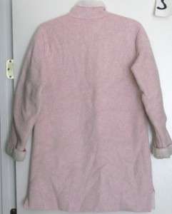 Denim & Co. Heathered Fleece Topper with Sherpa Lining PALE PINK SMALL 