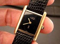 Highly Collectible CARTIER Vermeil 18K Gold Womens Tank. Sought after 