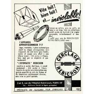 1957 Ad Cerclage Rebichon Otomatic Plastic Ties 3 Rue Hopital Saint 