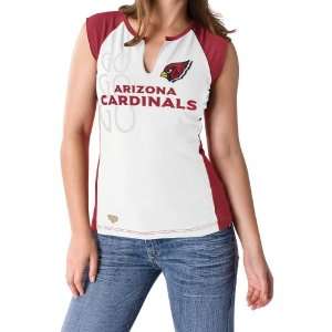   Cardinals Womens Two Toned Split Neck T Shirt: Sports & Outdoors