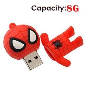  8G Small Cartoon Spider Man Shape Rubber USB Flash Drive 