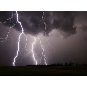 Lightning Storm in Alberta, Canada Photography Premium Poster Print 