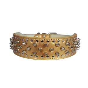   Dog Collar 2 Wide, 37 Spikes 60 Studs, Pitbull, Boxer