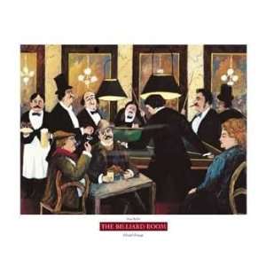     Billiard Room   Artist Guy Buffet   Poster Size 33 X 27 inches
