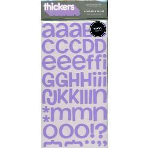  American Crafts Thickers Vinyl Alpha Stickers, Rootbeer 