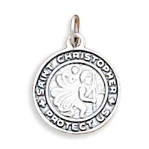 Saint Christopher Medal Round Charm Pendant for Necklace 