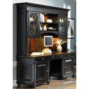 Executive Credenza w/ Hutch by Liberty   Chocolate & Cherry Finish 