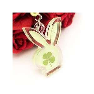   Charm Strap Green Glow Bunny 4 Leaf Clover: Cell Phones & Accessories