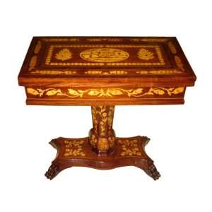 Chippendale Style Gaming Table Chess & Backgammon Board 