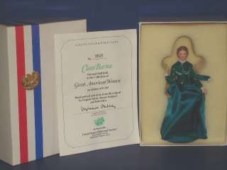 Great American Women CLARA BARTON Half Doll US Historical Society MIB