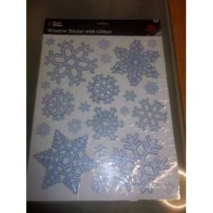 Christmas Snowflake Window Stickers with Glitter [Kitchen & Home 