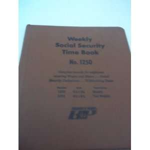  Boorum Pease, Weekly Social Security Time Book, No. 1250 