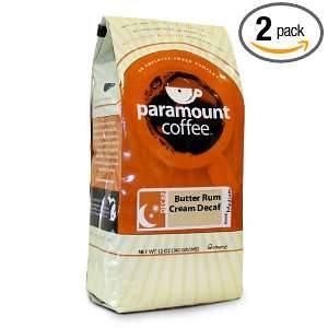 Paramount Coffee Butter Rum Creme Decaf, Ground, 12 Ounce (Pack of 2 