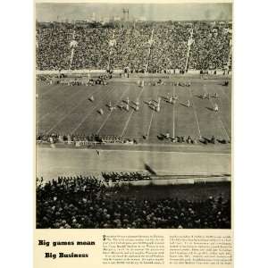  1939 Print Football Game Wisconsin Badgers Marquette Camp 