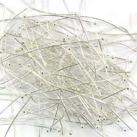    126 50mm silver plated ball head pins findings: Home & Kitchen