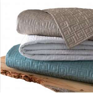   Bryan Keith Signature Cotton Standard Quilted Sham White: Home