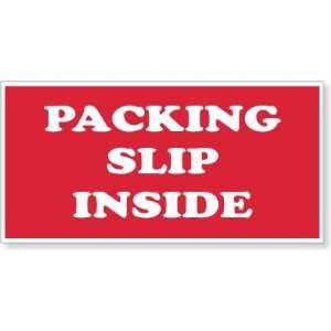   Inside (red background) Coated Paper Label, 4 x 2