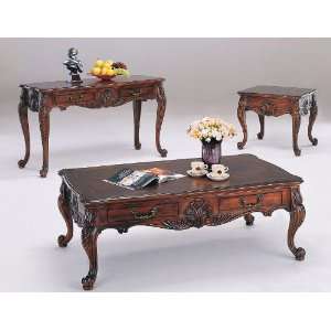  YT Furniture Sheldon Coffee Table Set (Dark Cherry)