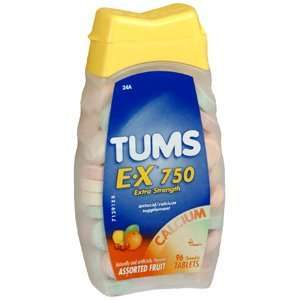  PACK OF 3 EACH TUMS E X 750 ASSORTED FLAVORS 96TB PT 