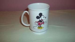 Vintage Minnie and Mickey Mouse Disney Plastic cup mug  