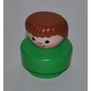  Vintage Little People School Boy with Green Base from 1990 