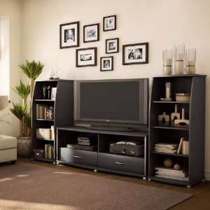  City Life Entertainment Center Pure Black: Office Products