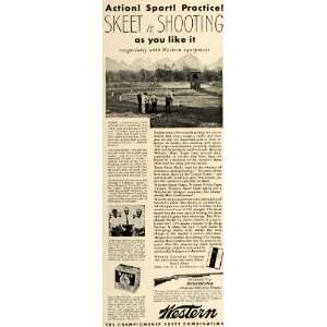  1933 Ad Western Cartridge Xpert Skeet Shells Shooting 