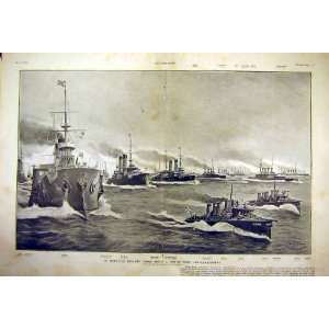    Squadron Russian Fleet Ships Navy French Print 1904