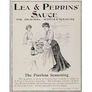   Worcestershire Sauce Chafing Dish   Original Print Ad