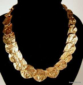   Jay Lane KJL Antiqued Goldtone Leaf Necklace Simply Beautiful  
