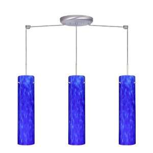 Besa Lighting 3JB 722486 X3 SN Blue Cloud Stilo 16 Three Light Compact 