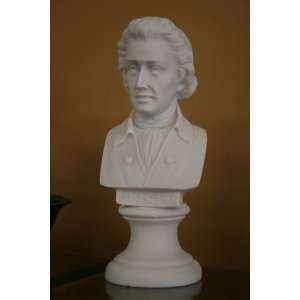 Majestic Mozart Bust Sculpture 