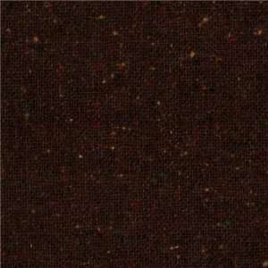  56 Wide Wool Suiting Speckled Brown Fabric By The Yard 