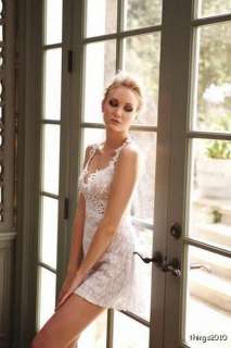 NWT Nightgown CLAIRE PETTIBONE Bridal  PINK Stretch Lace 