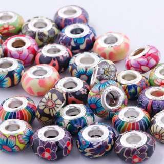 40X BULK LOT COLOR FIMO POLYMER CLAY BEADS JEWELRY Bc66  