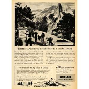  1955 Ad Sinclair Oil Corp. Boy Scouts Yosemite Park CA 