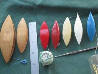 Vintage Tatting Shuttles Crochet Lot Wood Celluloid Bakelite Plastic 