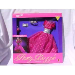  Barbie Party Dazzle   Fuchsia and Silver Dot Gown (1992 