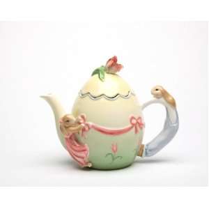    Fine Porcelain Figurine Collectible   Bunny Teapot