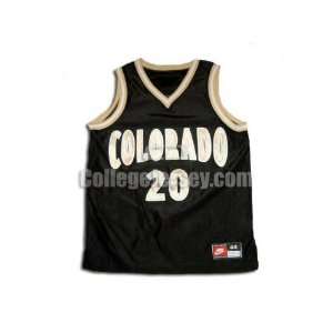  Black No. 20 Game Used Colorado Nike Basketball Jersey 