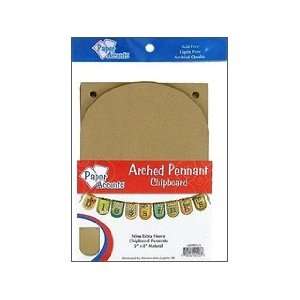  Paper Accents Chipboard Pennants Arched 5x 9 Natural 9pc 